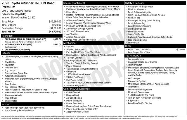2023 Toyota 4Runner TRD Off-Road Premium