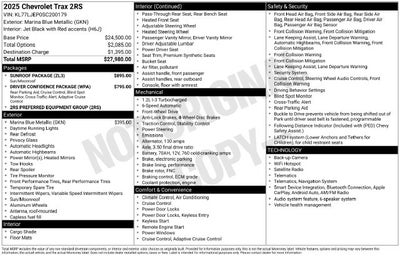 2025 Chevrolet Trax 2RS