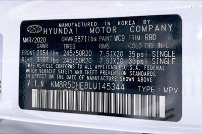 2020 Hyundai PALISADE Limited