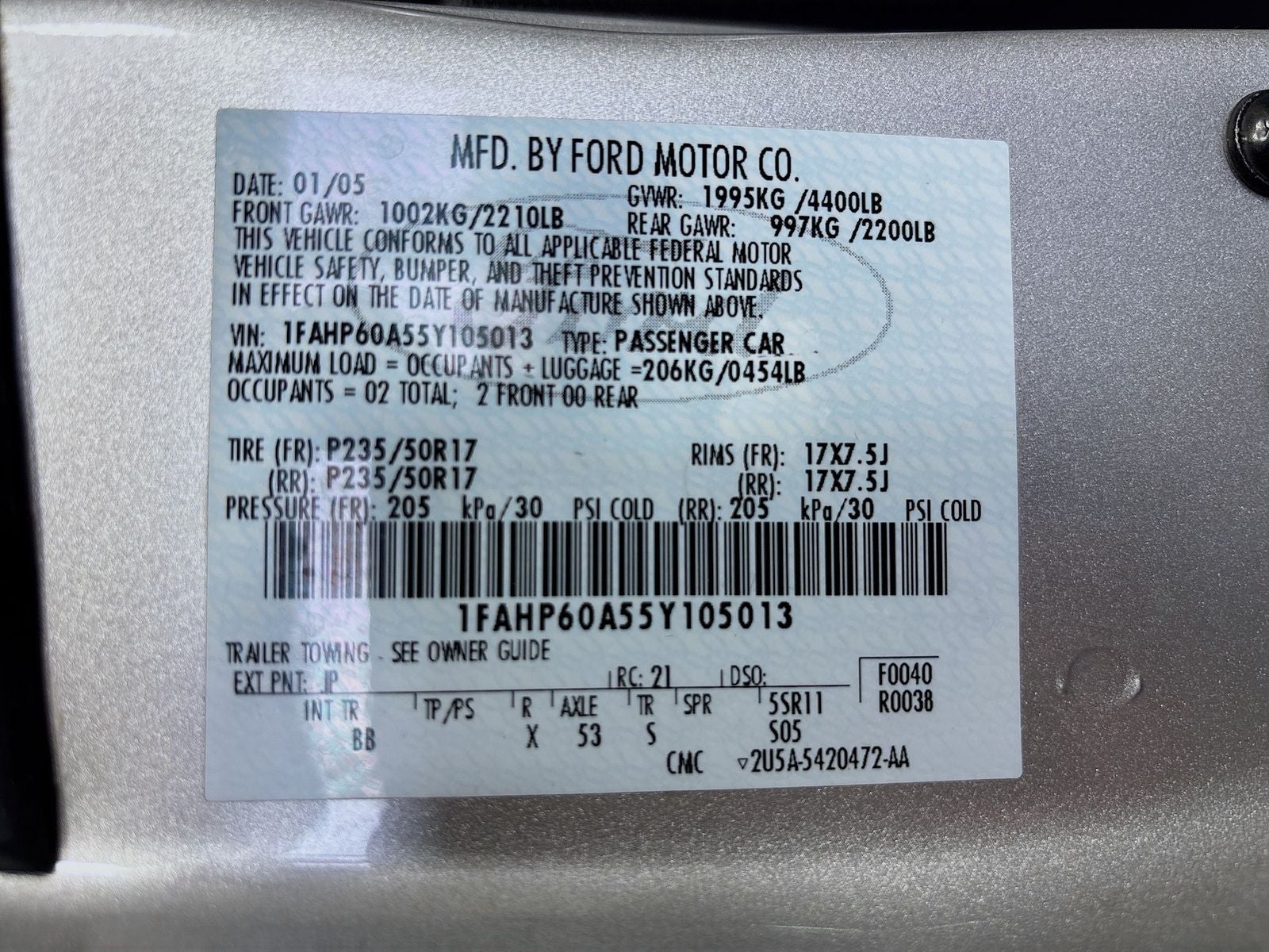 2005 Ford Thunderbird Base