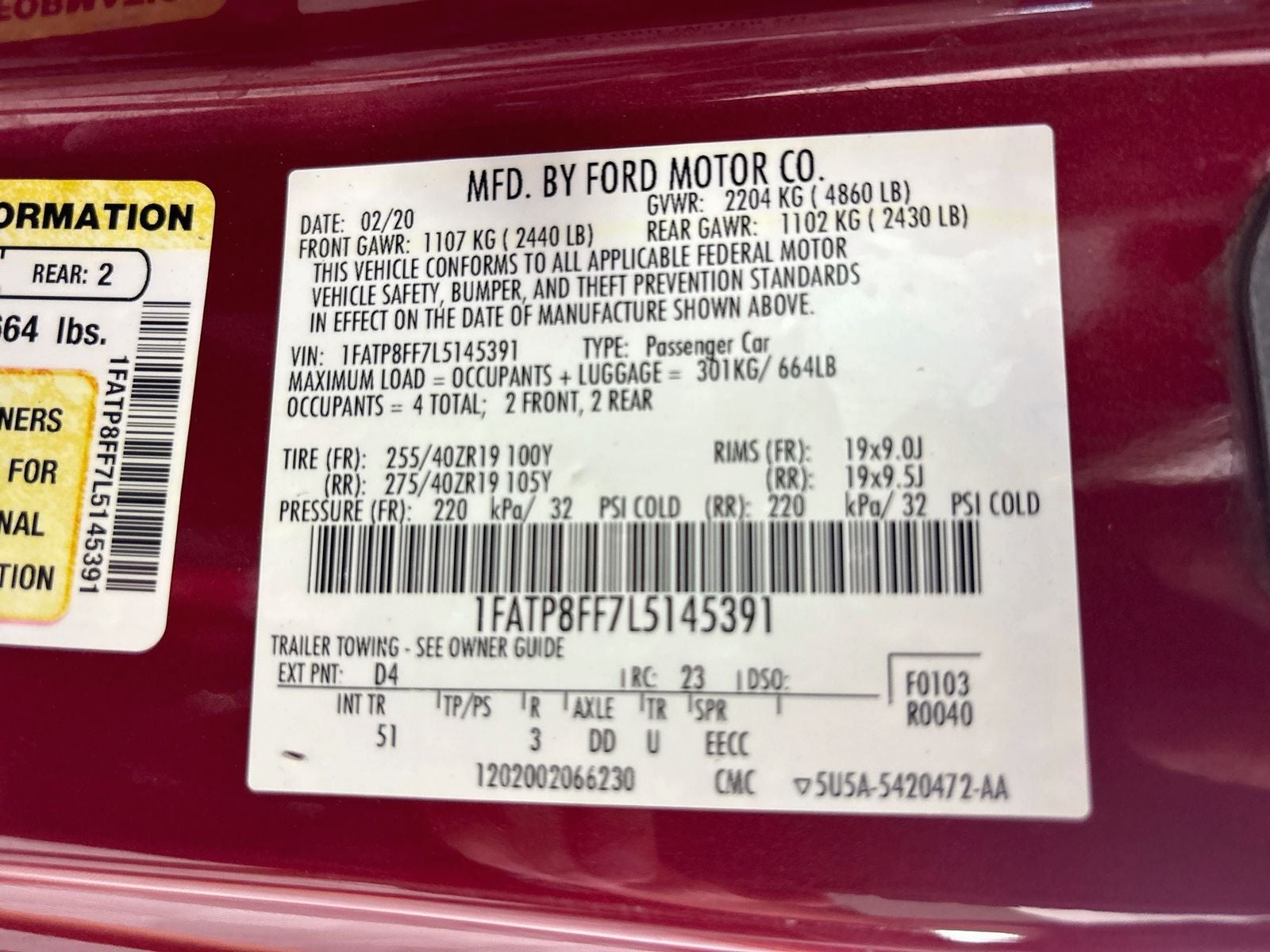2020 Ford Mustang GT Premium