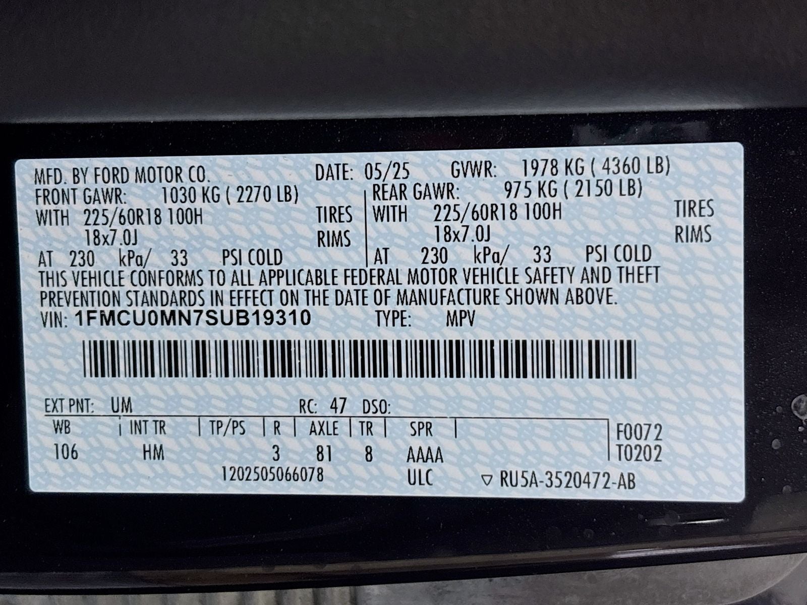 2025 Ford Escape ST-Line