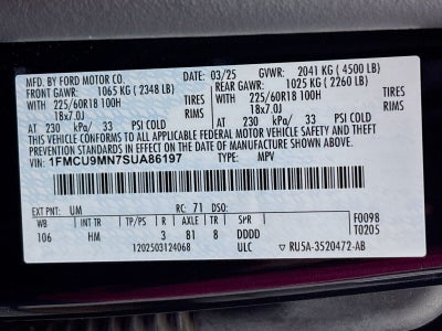 2025 Ford Escape ST-Line