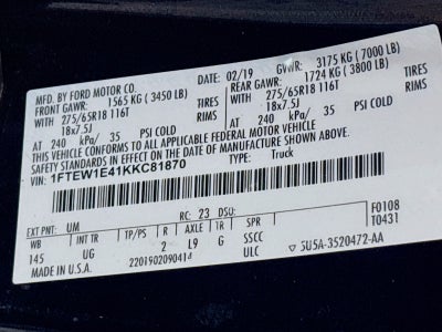 2019 Ford F-150 XLT