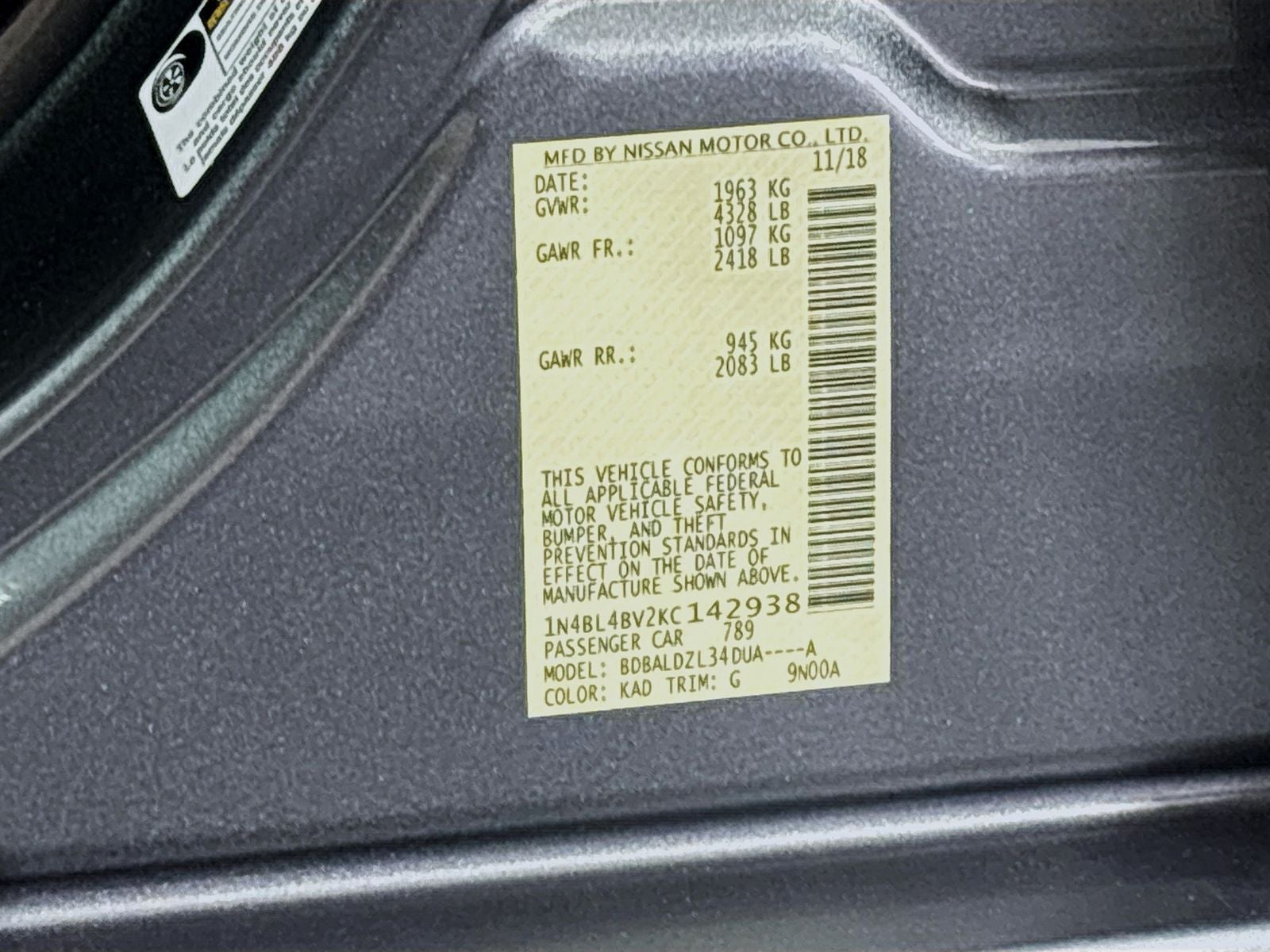 2019 Nissan Altima 2.5 S