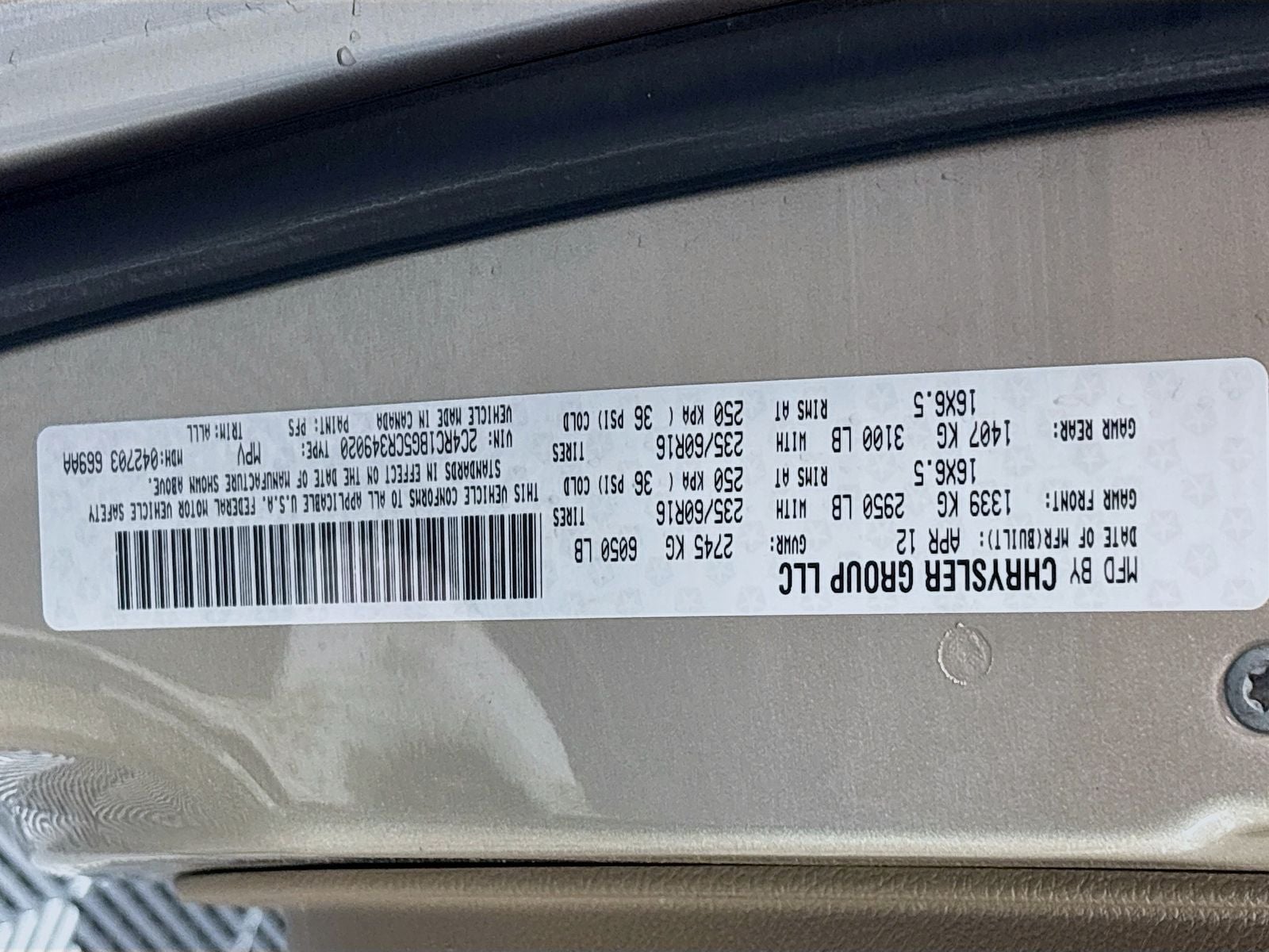 2012 Chrysler Town & Country Touring