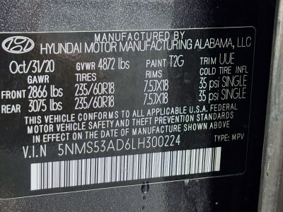 2020 Hyundai SANTA FE Limited