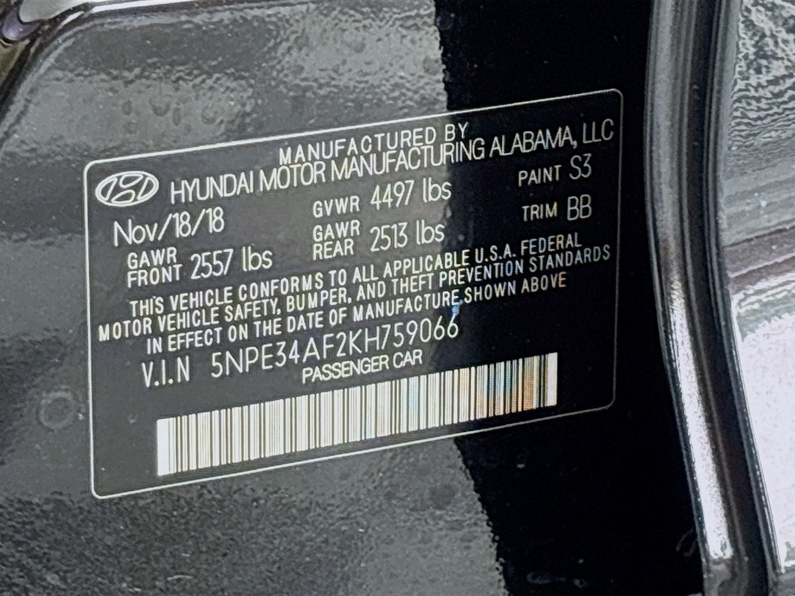 2019 Hyundai SONATA SEL