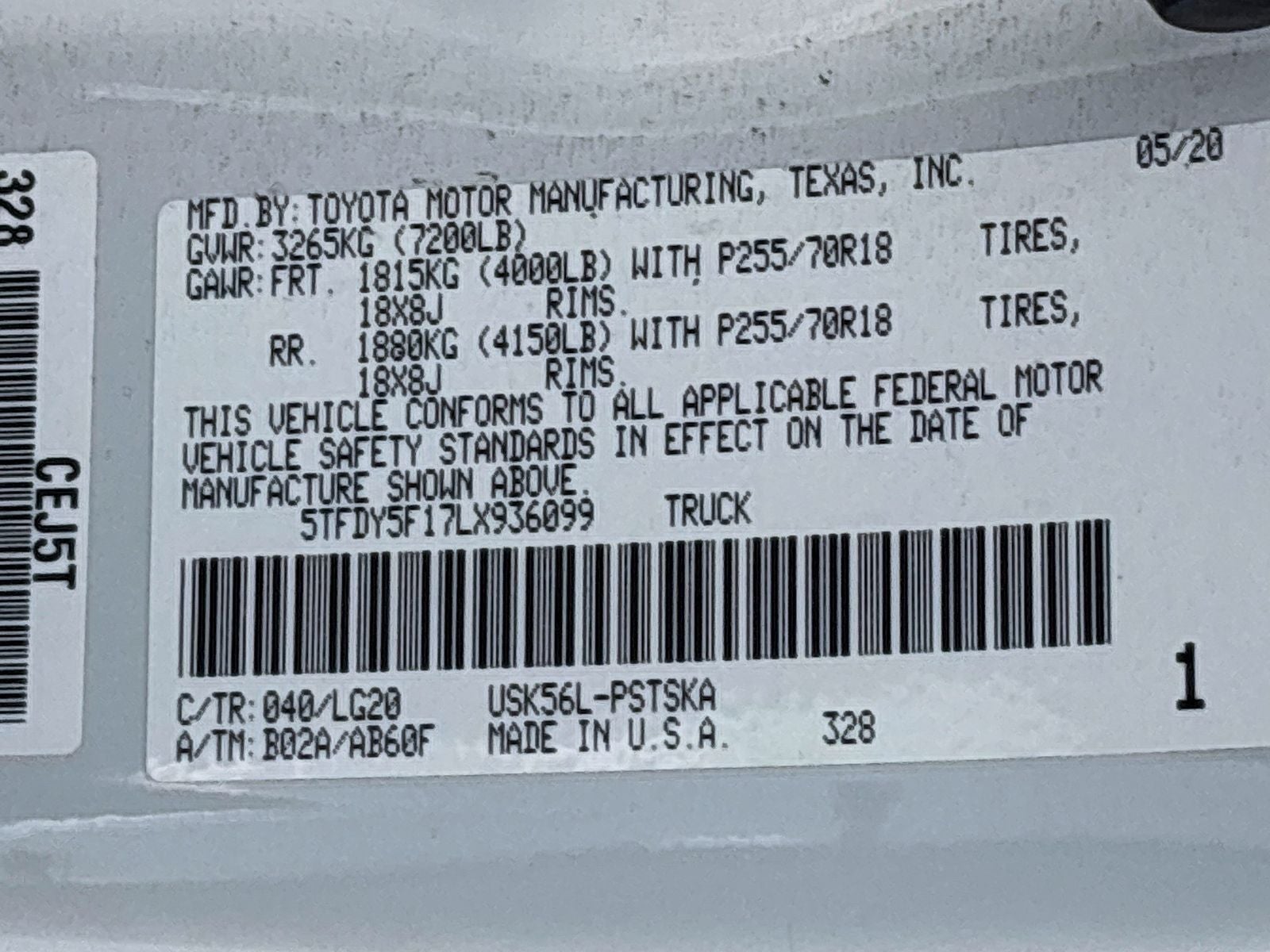 2020 Toyota Tundra SR5