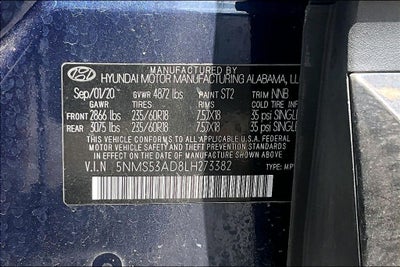 2020 Hyundai SANTA FE Limited