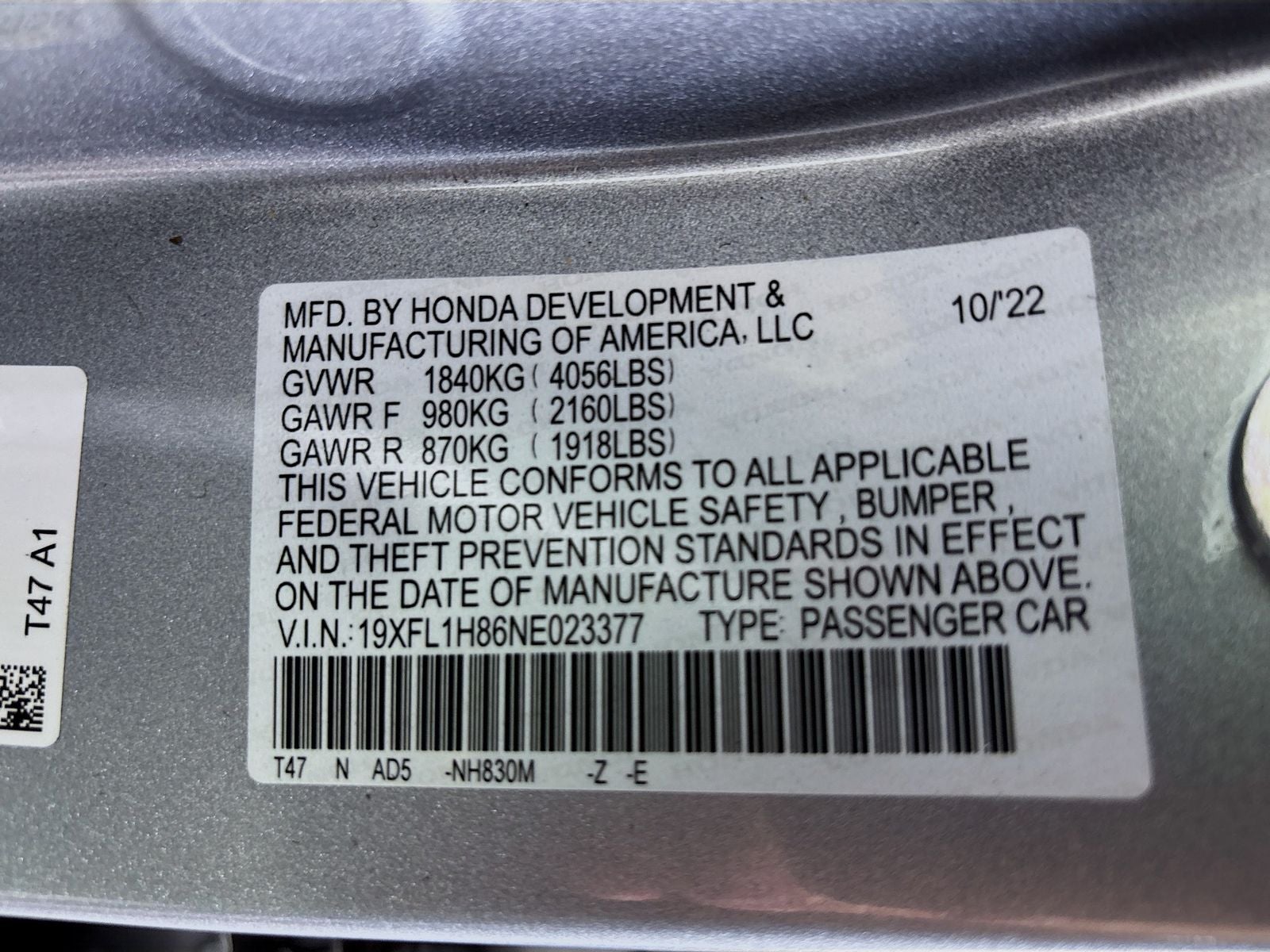 2022 Honda Civic Sport Touring