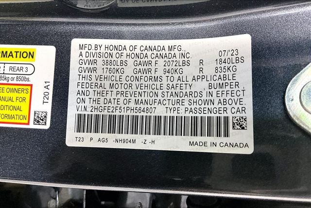 2023 Honda Civic Sport