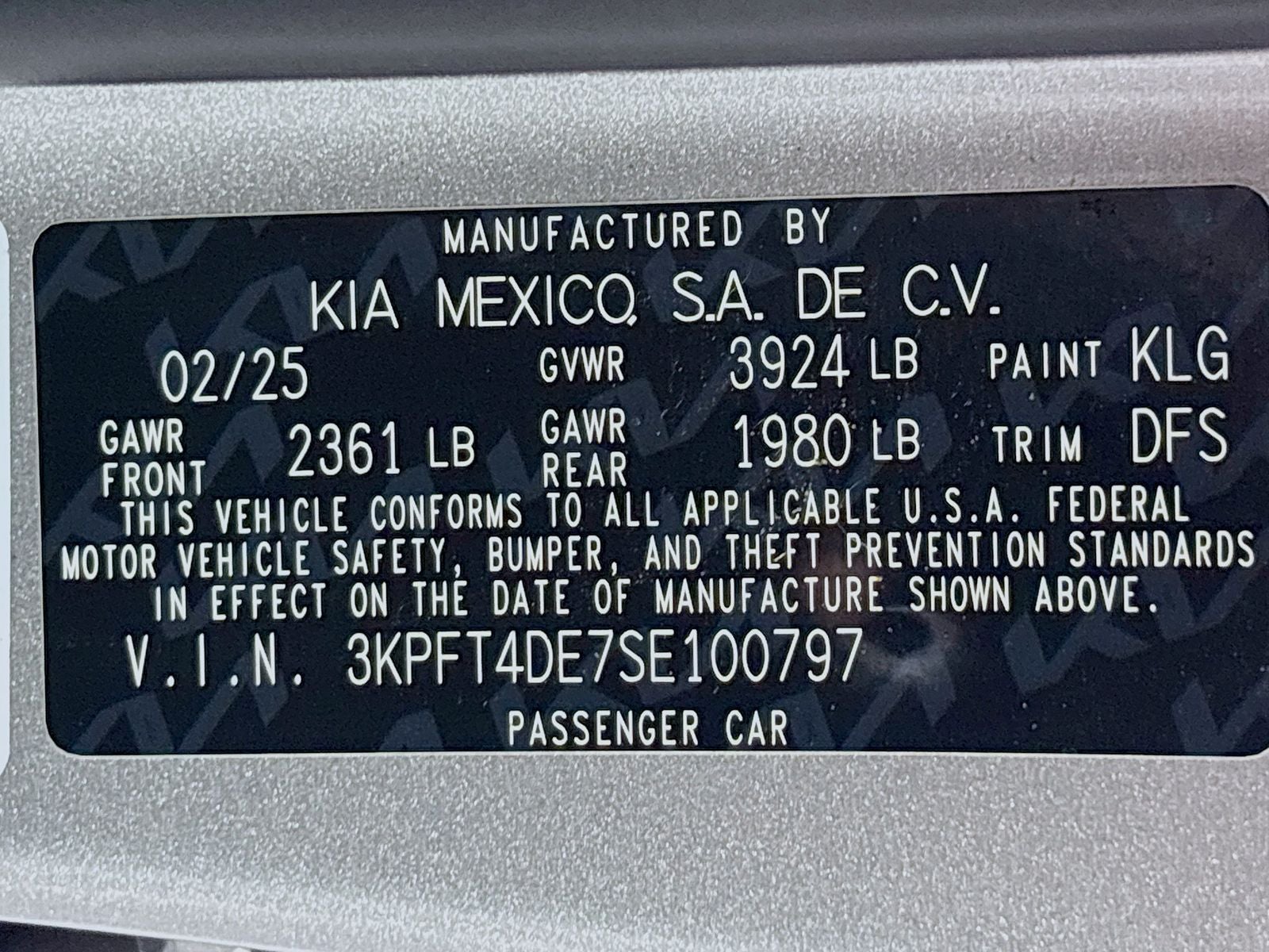 2025 Kia K4 LXS