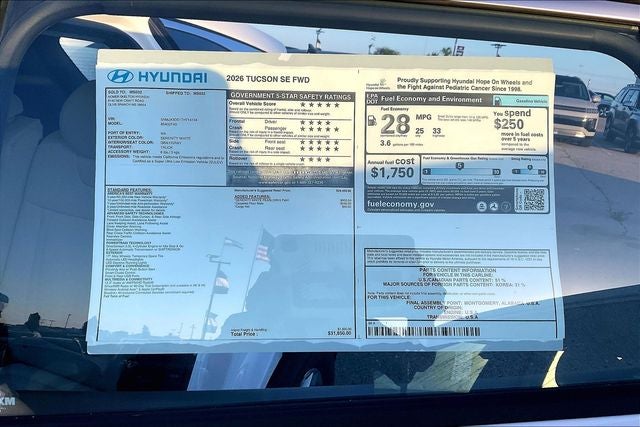2026 Hyundai TUCSON SE