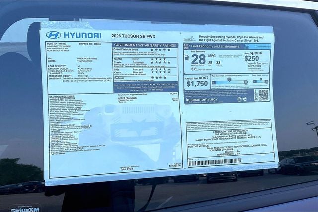 2026 Hyundai TUCSON SE
