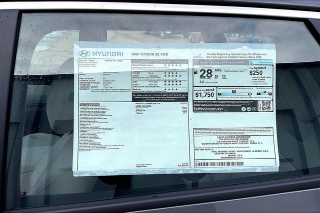 2026 Hyundai TUCSON SE