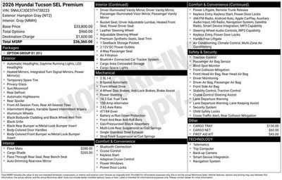 2026 Hyundai TUCSON SEL Premium