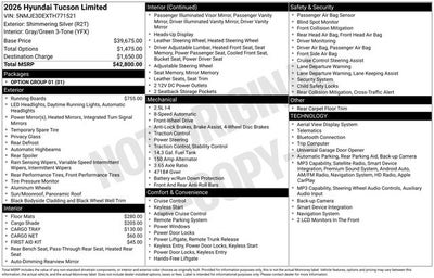 2026 Hyundai TUCSON Limited