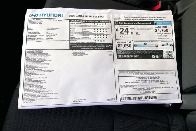 2026 Hyundai SANTA FE SE