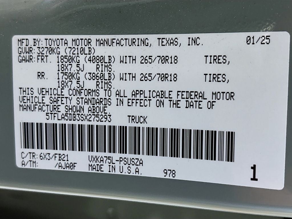 2025 Toyota Tundra SR5