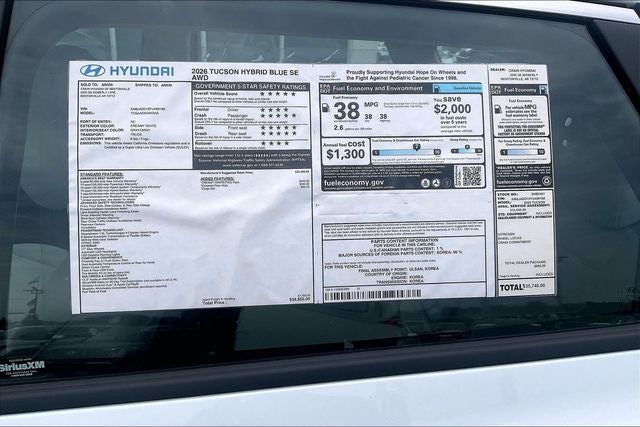 2026 Hyundai TUCSON HYBRID Blue SE