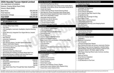 2026 Hyundai TUCSON HYBRID Limited
