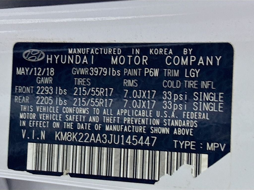 2018 Hyundai KONA SEL