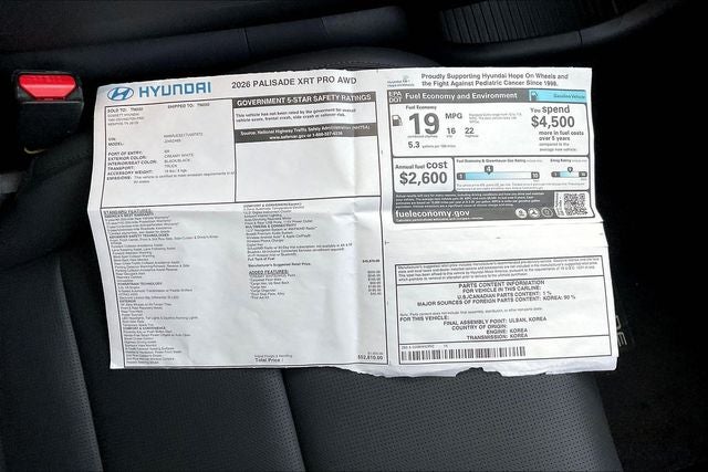 2026 Hyundai PALISADE XRT Pro