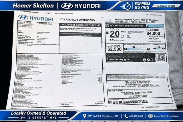 2026 Hyundai PALISADE Limited