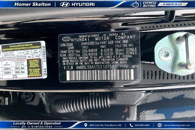 2026 Hyundai PALISADE HYBRID Blue SEL 8 Passenger