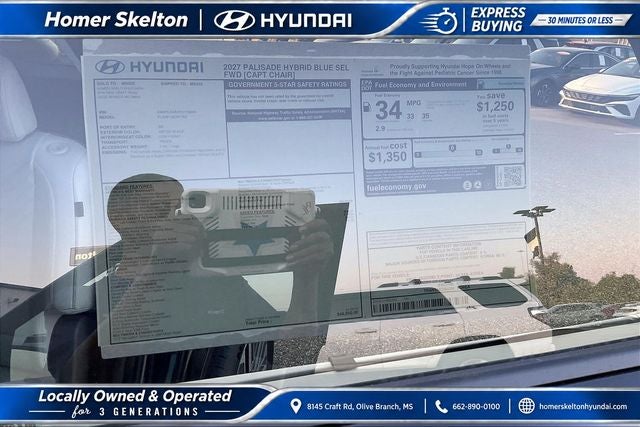 2027 Hyundai PALISADE HYBRID Blue SEL 7P 7 Passenger