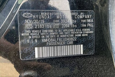 2020 Hyundai ELANTRA Limited