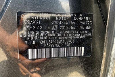 2021 Hyundai SONATA Limited