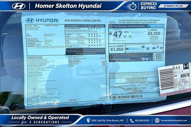 2026 Hyundai SONATA HYBRID Limited