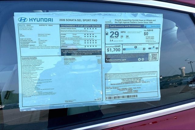 2026 Hyundai SONATA SEL Sport