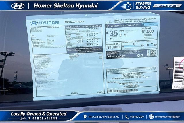 2026 Hyundai ELANTRA SE