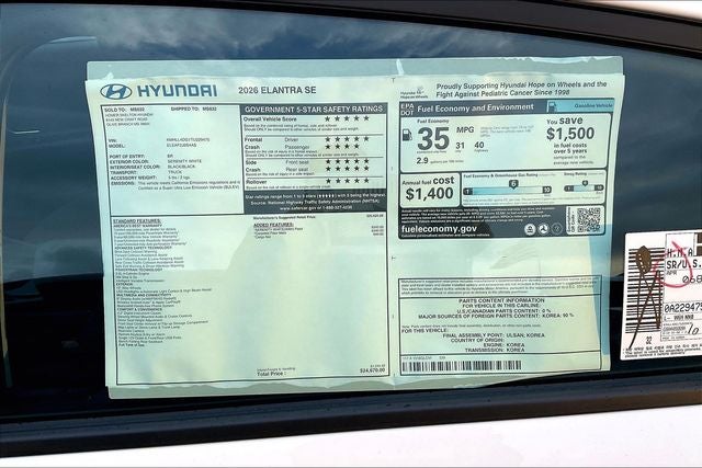 2026 Hyundai ELANTRA SE