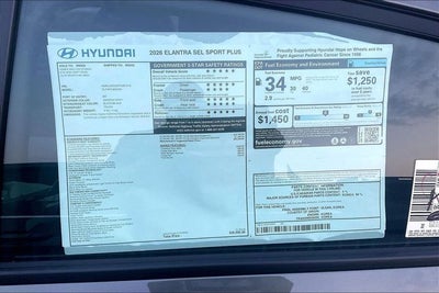 2026 Hyundai ELANTRA SEL Sport
