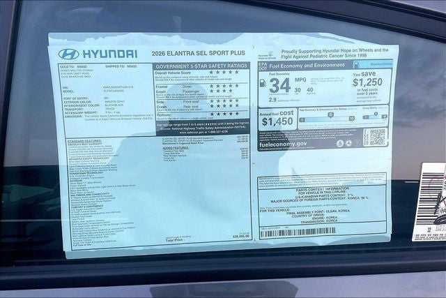 2026 Hyundai ELANTRA SEL Sport