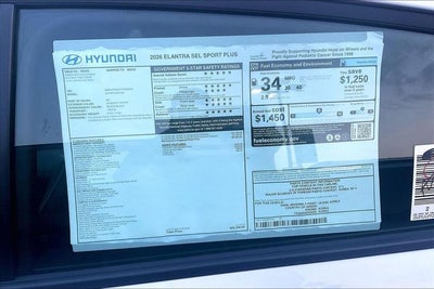 2026 Hyundai ELANTRA SEL Sport