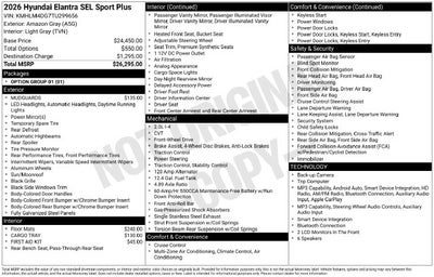 2026 Hyundai ELANTRA SEL Sport Plus