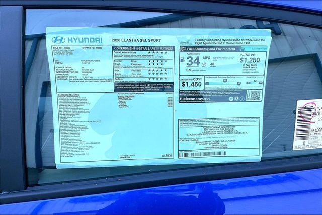 2026 Hyundai ELANTRA SEL Sport