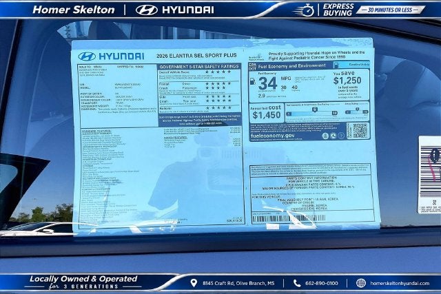 2026 Hyundai ELANTRA SEL Sport Plus