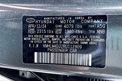 2024 Hyundai ELANTRA HYBRID Blue