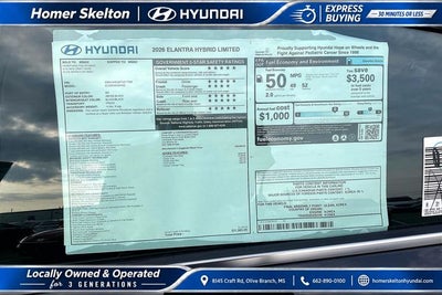 2026 Hyundai ELANTRA HYBRID Limited