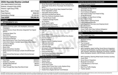2026 Hyundai ELANTRA Limited