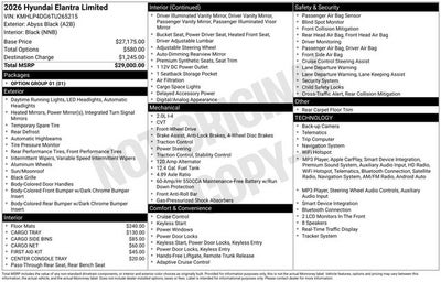 2026 Hyundai ELANTRA Limited