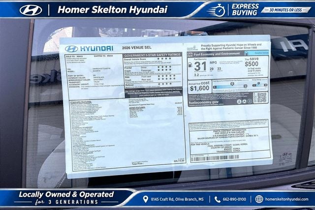2026 Hyundai VENUE SEL