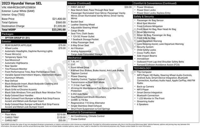 2023 Hyundai VENUE SEL