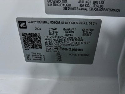 2022 Chevrolet Silverado 1500 LTD Custom